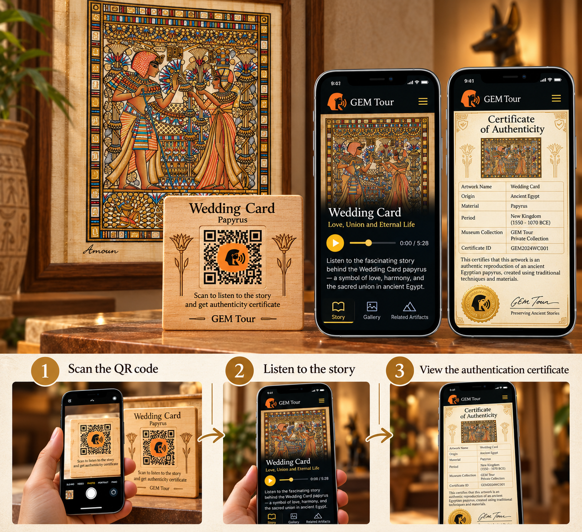Royal Love in the Garden Papyrus + Audio Story